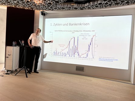 Prof. Dr. Tobias Straumann, Wirtschaftshistoriker, spricht über Risiko, U﻿nsicherheit und Vertrauen – Aus Krisen lernen